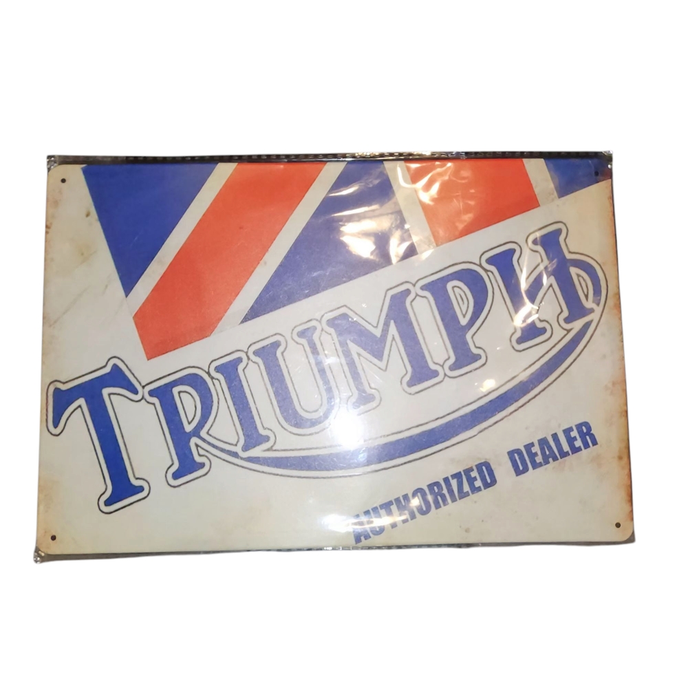 Triumph Metal Sign with Pre-Drilled Holes 8x12